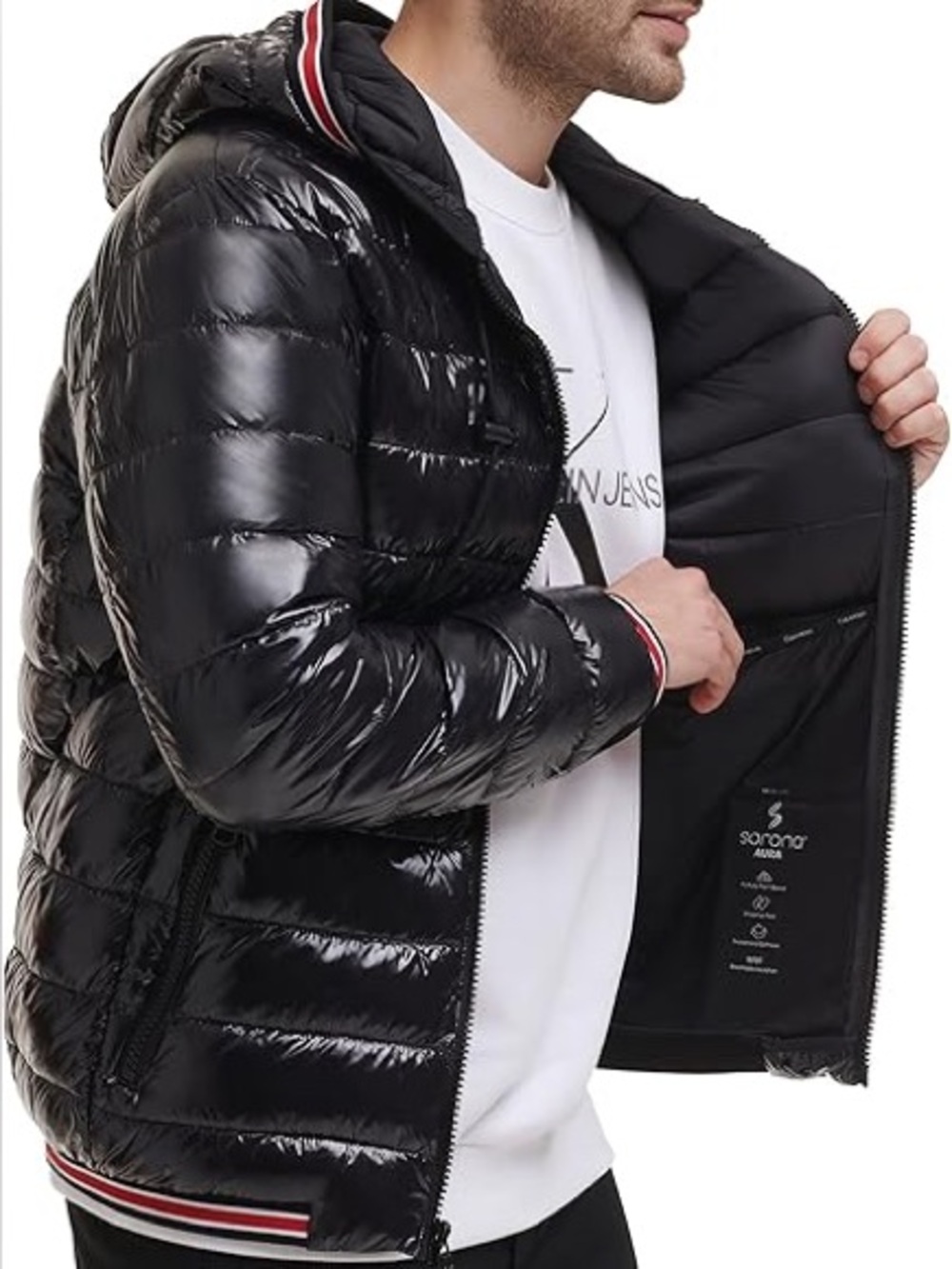 Calvin Klein L Super Shine Aura Puffer Jacket Sorona Water Resistant Warmth